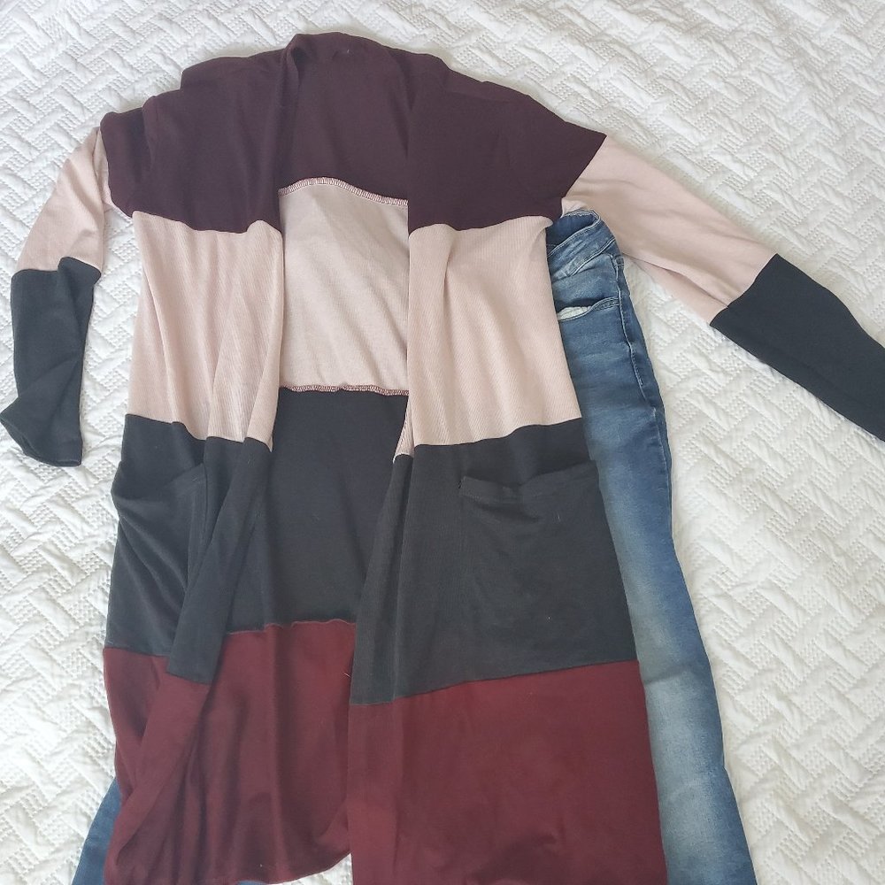 Amaryllis Colorblock Duster Cardigan